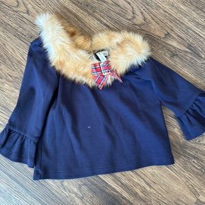 Janie and Jack faux fur top